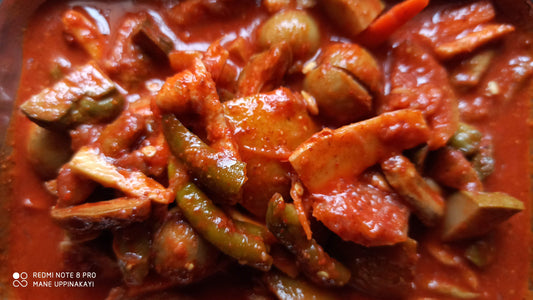 Traditional Homemade Mixed vegetable pickles 250g